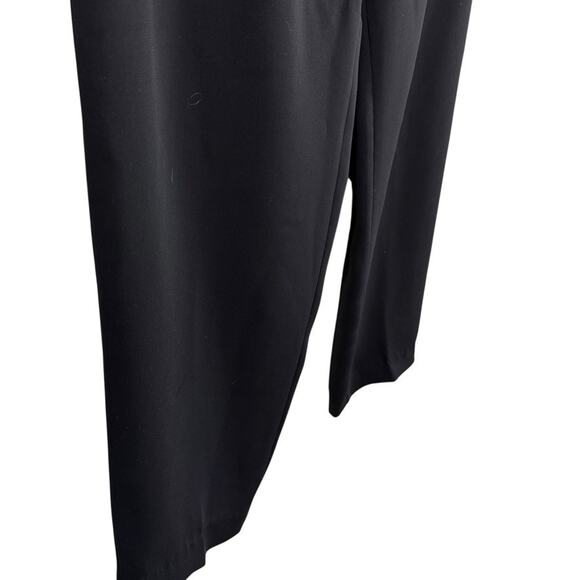 Yansi Fugel Womens Black Side Zip Flat Front High Waist Dress Pants Tapered 10 - Picture 2 of 16